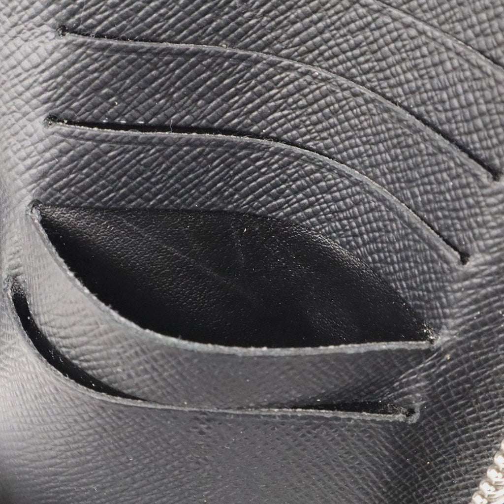 Louis Vuitton Epi Zippy Wallet Vertical Zip Around Leather Noir Black — view 8