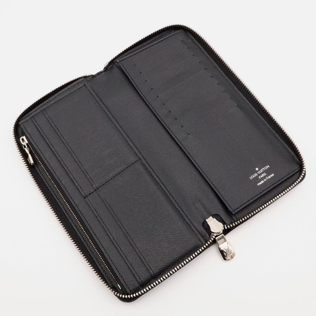 Louis Vuitton Epi Zippy Wallet Vertical Zip Around Leather Noir Black — view 6
