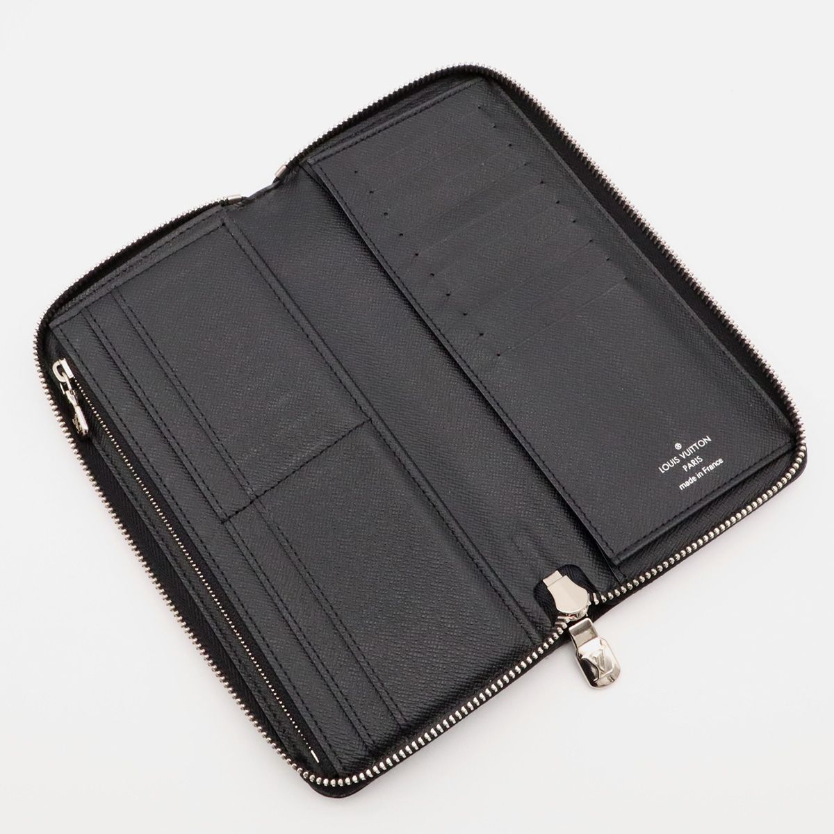 Louis Vuitton Epi Zippy Wallet Vertical Zip Around Leather Noir Black — view 6