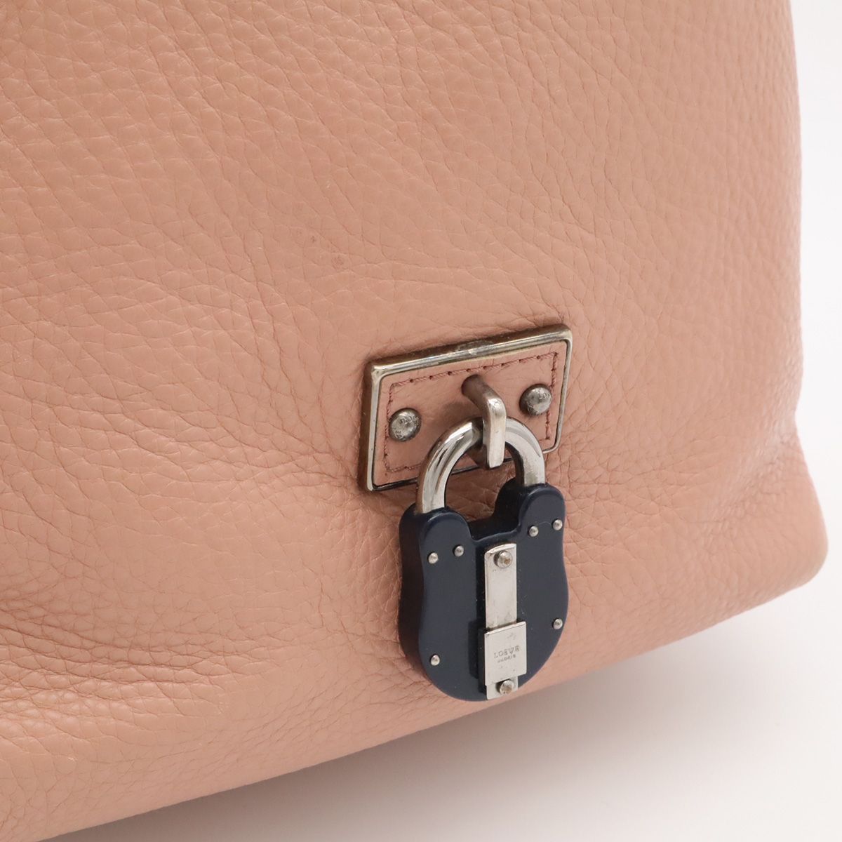 Loewe Karie PM Handbag Nappa Leather Pink Silver — view 8
