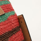 Loewe Sigra Basket Tote Bag Leather Pink Green Tan Brown — view 4