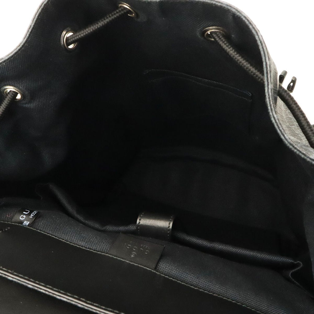 Gucci Soft GG Supreme Sherry Line Backpack Leather Black Gray — view 8