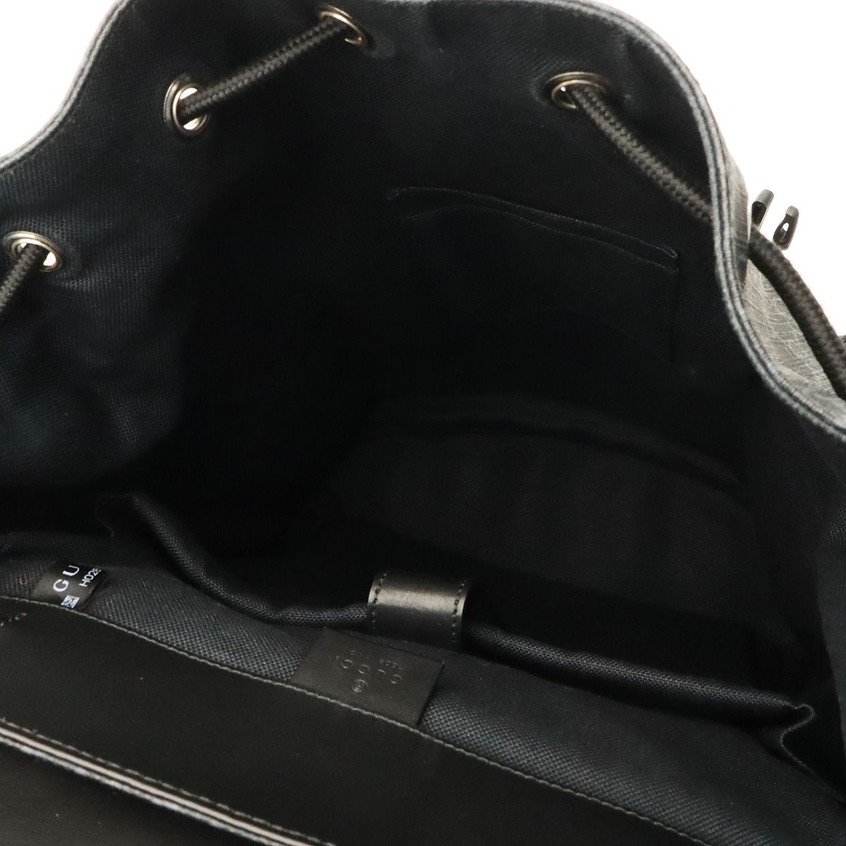 Gucci Soft GG Supreme Sherry Line Backpack Leather Black Gray — view 8