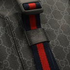 Gucci Soft GG Supreme Sherry Line Backpack Leather Black Gray — view 7