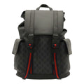 Gucci Soft GG Supreme Sherry Line Backpack Leather Black Gray