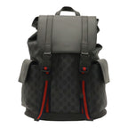 Gucci Soft GG Supreme Sherry Line Backpack Leather Black Gray