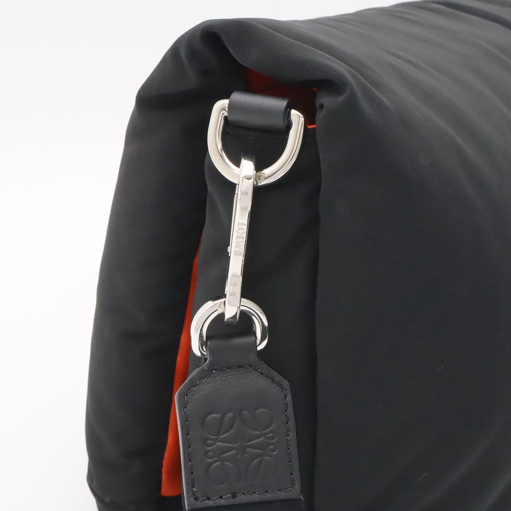 Loewe Anagram Puffer Goya Shoulder Bag Nylon Black Orange Silver — view 4