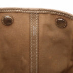 Hermes Garden Party PM Tote Bag Canvas Leather Light Brown Etoupe Silver — view 8