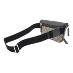 Gucci Soft GG Supreme Web Stripe Belt Bag Leather Khaki Beige Mocha Blanc — view 2