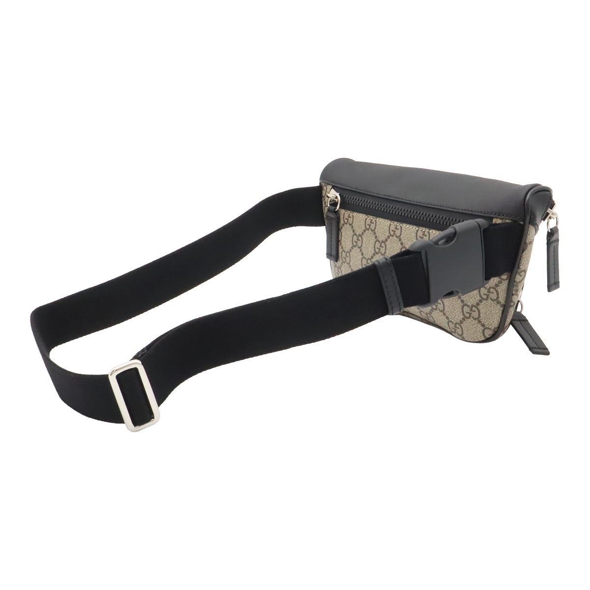 Gucci Soft GG Supreme Web Stripe Belt Bag Leather Khaki Beige Mocha Blanc — view 2