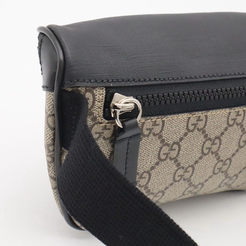 Gucci Soft GG Supreme Web Stripe Belt Bag Leather Khaki Beige Mocha Blanc — view 4