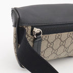 Gucci Soft GG Supreme Web Stripe Belt Bag Leather Khaki Beige Mocha Blanc — view 4
