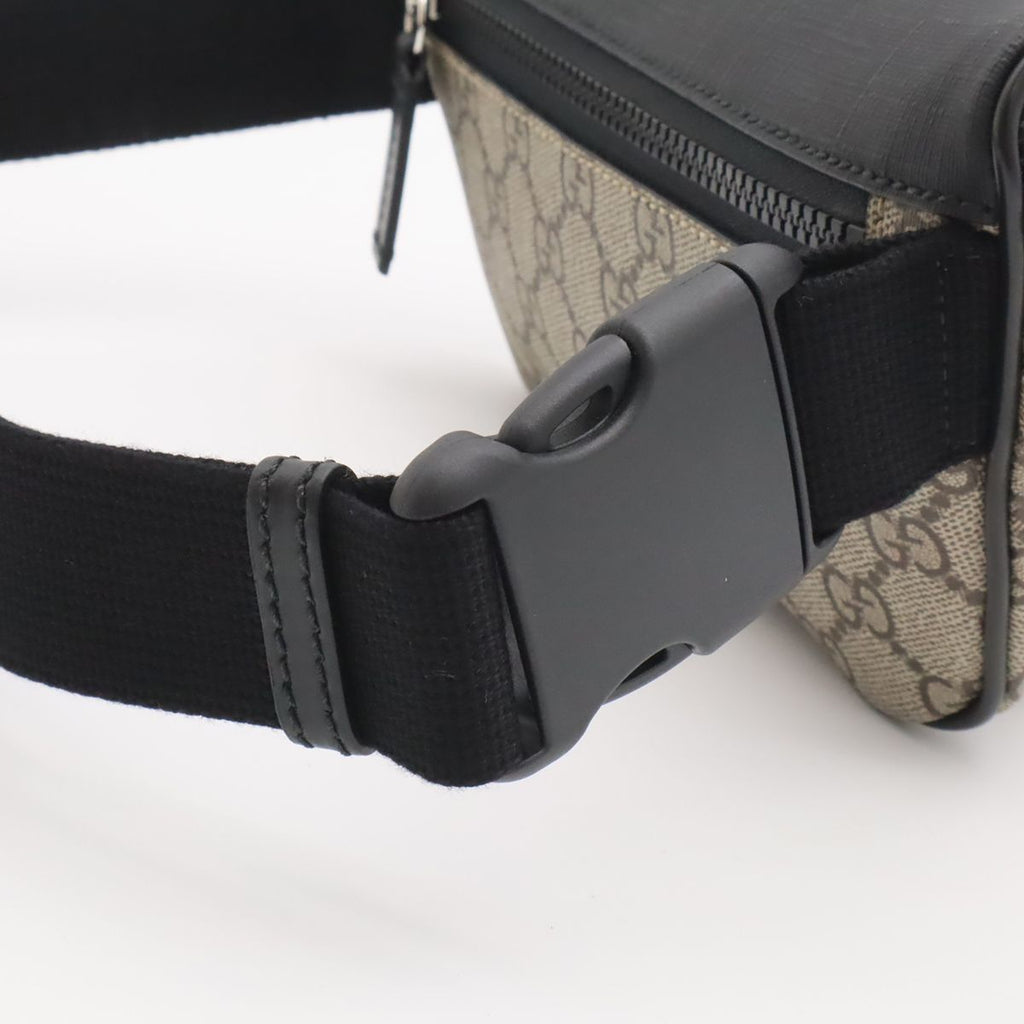 Gucci Soft GG Supreme Web Stripe Belt Bag Leather Khaki Beige Mocha Blanc — view 6