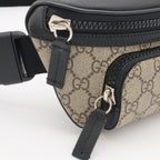 Gucci Soft GG Supreme Web Stripe Belt Bag Leather Khaki Beige Mocha Blanc — view 7