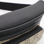 Gucci Soft GG Supreme Web Stripe Belt Bag Leather Khaki Beige Mocha Blanc — view 8