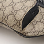 Gucci Soft GG Supreme Web Stripe Belt Bag Leather Khaki Beige Mocha Blanc — view 3
