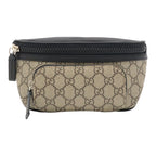 Gucci Soft GG Supreme Web Stripe Belt Bag Leather Khaki Beige Mocha Blanc
