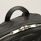 Gucci Guccissima Backpack Leather Black Silver — view 5
