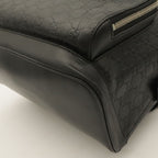 Gucci Guccissima Backpack Leather Black Silver — view 3