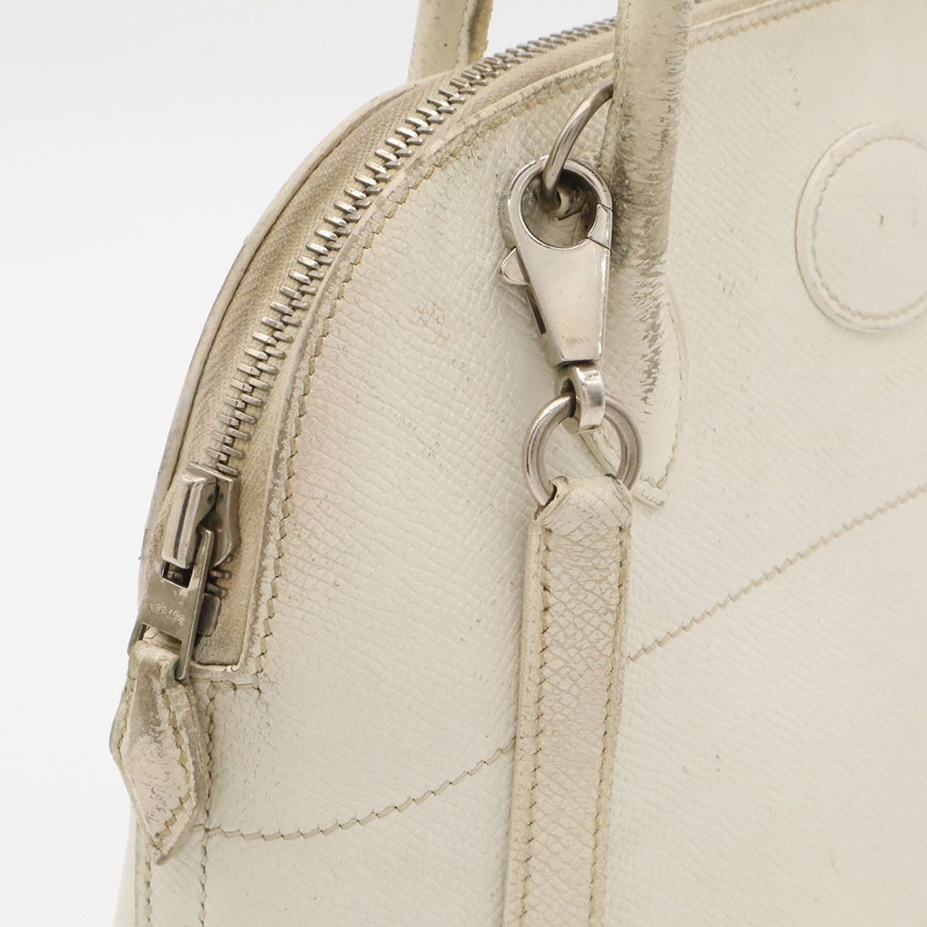 Hermes Bolide 27 Mini Bag 2-Way Pochette Epsom White Silver — view 5