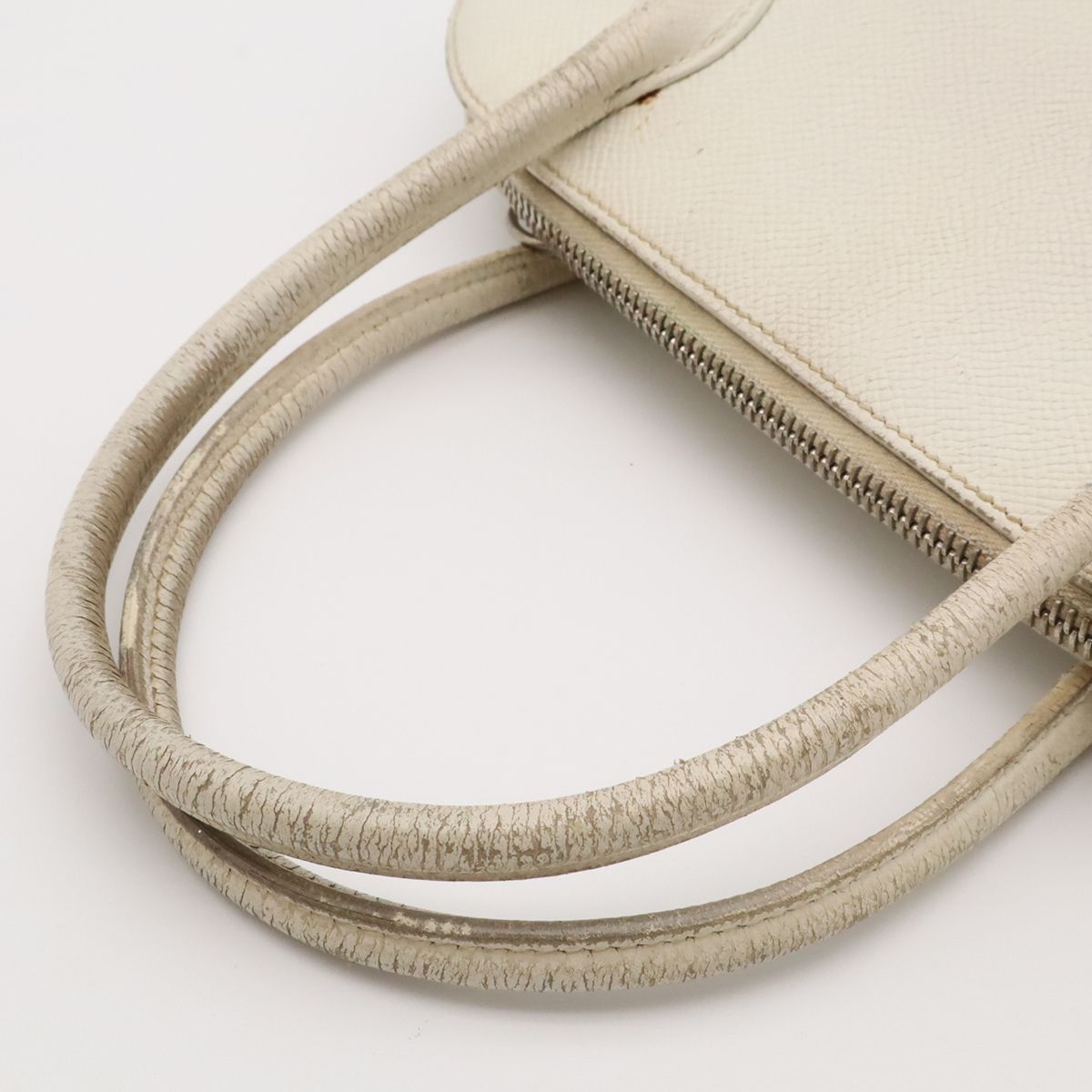 Hermes Bolide 27 Mini Bag 2-Way Pochette Epsom White Silver — view 4