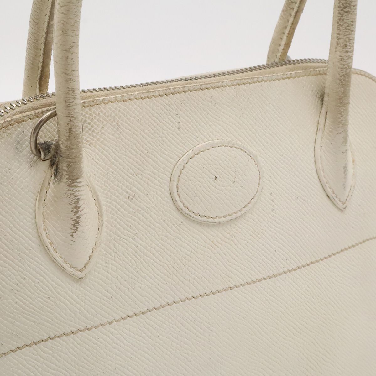 Hermes Bolide 27 Mini Bag 2-Way Pochette Epsom White Silver — view 7