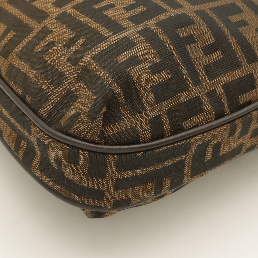 Fendi Zucca Pattern Shoulder Bag Crossbody Nylon Canvas Khaki Brown Dark Gold — view 3