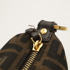 Fendi Zucca Pattern Shoulder Bag Crossbody Nylon Canvas Khaki Brown Dark Gold — view 5
