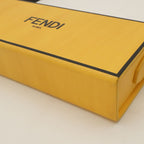 Fendi Logo Box Shoulder Bag Crossbody Leather Yellow Black Gold — view 3