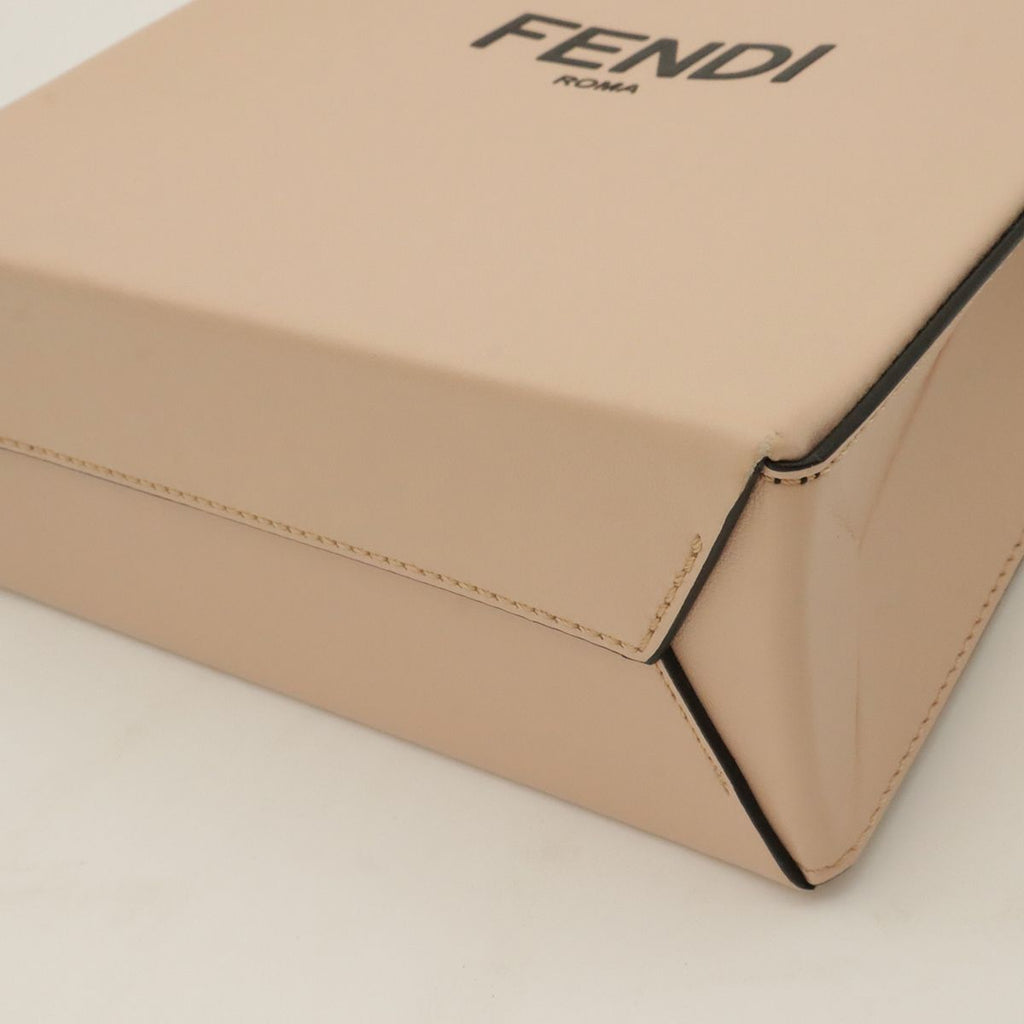 Fendi Shopping Small 2-Way Shoulder Bag Crossbody Leather Pink Black Gold — view 3