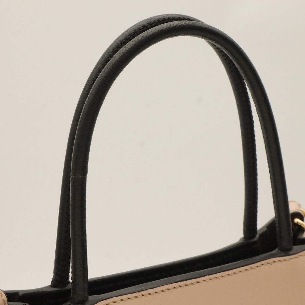Fendi Shopping Small 2-Way Shoulder Bag Crossbody Leather Pink Black Gold — view 6