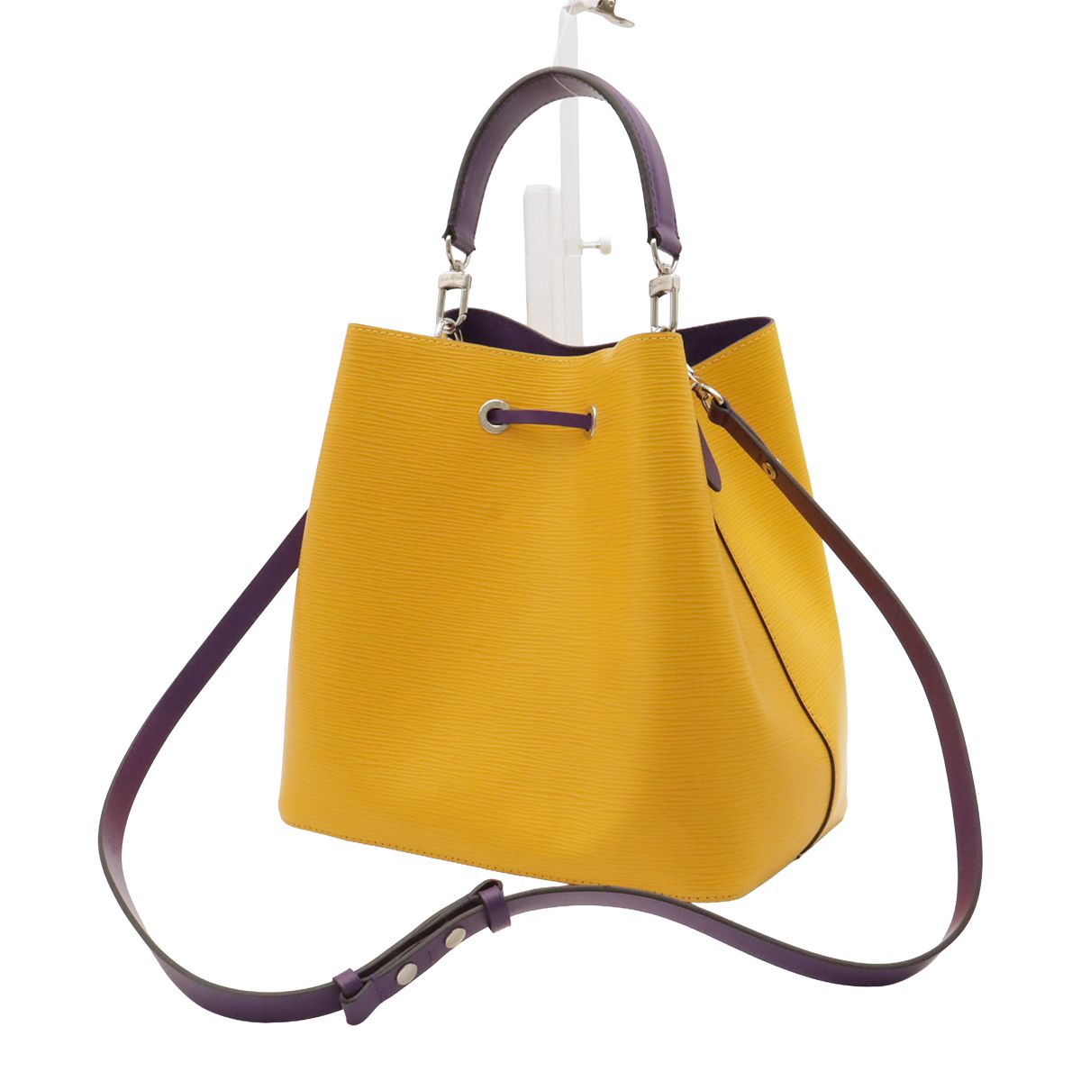 Louis Vuitton Epi Neo Noe Shoulder Bag 2-Way Drawstring Citron Yellow Silver — view 2