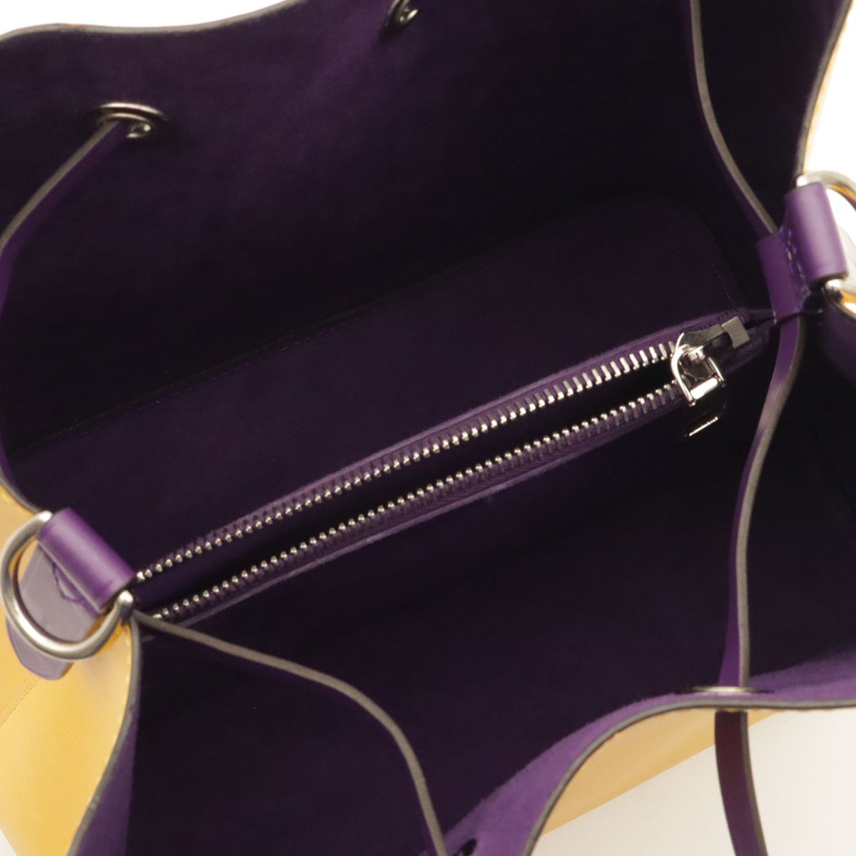 Louis Vuitton Epi Neo Noe Shoulder Bag 2-Way Drawstring Citron Yellow Silver — view 6