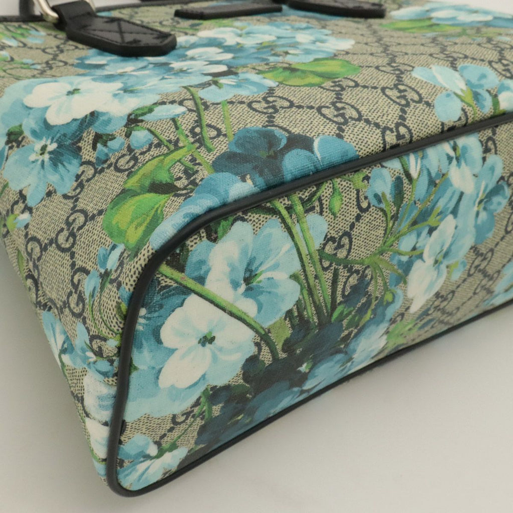 Gucci GG Blooms Tote 2-Way Shoulder Bag Crossbody Leather Flower Floral Pattern — view 3