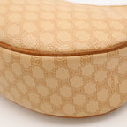 Celine Macadam Mini Bag Half Moon Hobo Leather Beige Brown Gold — view 3