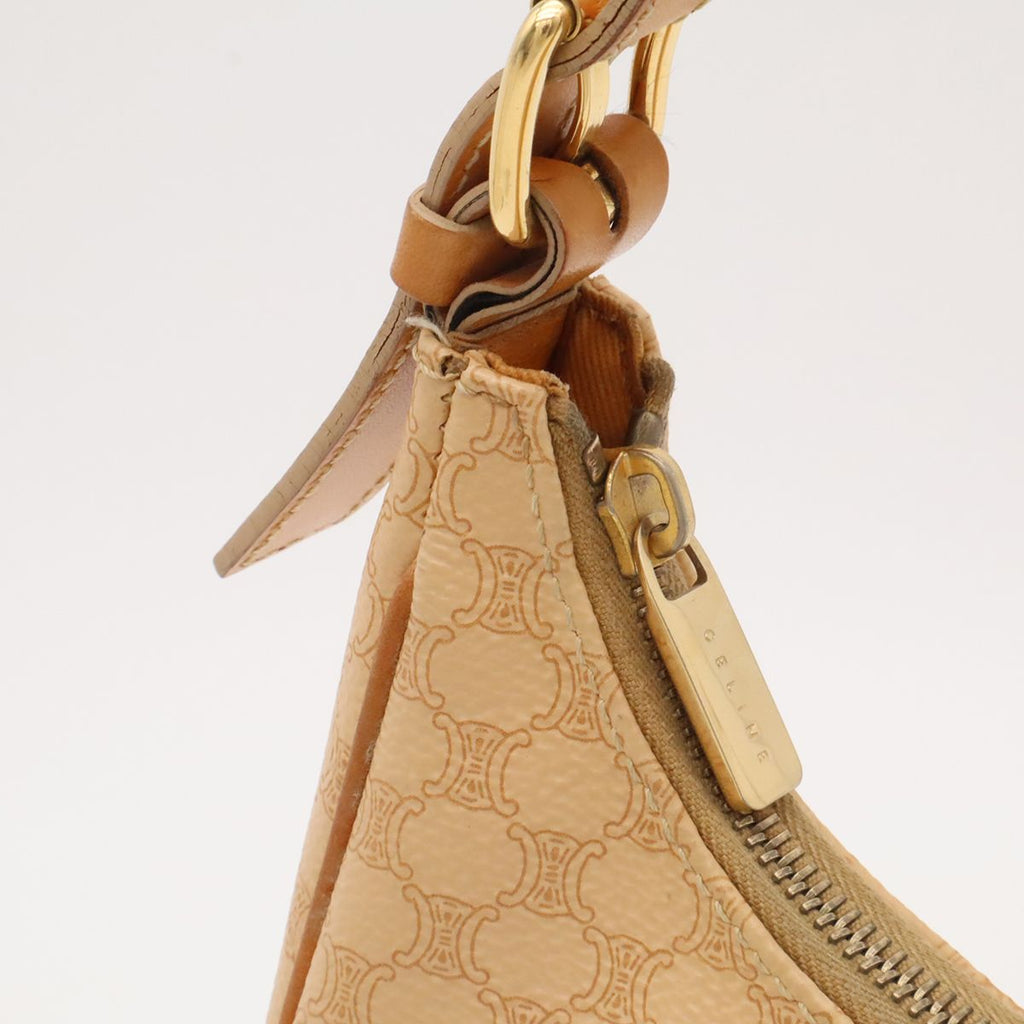 Celine Macadam Mini Bag Half Moon Hobo Leather Beige Brown Gold — view 6