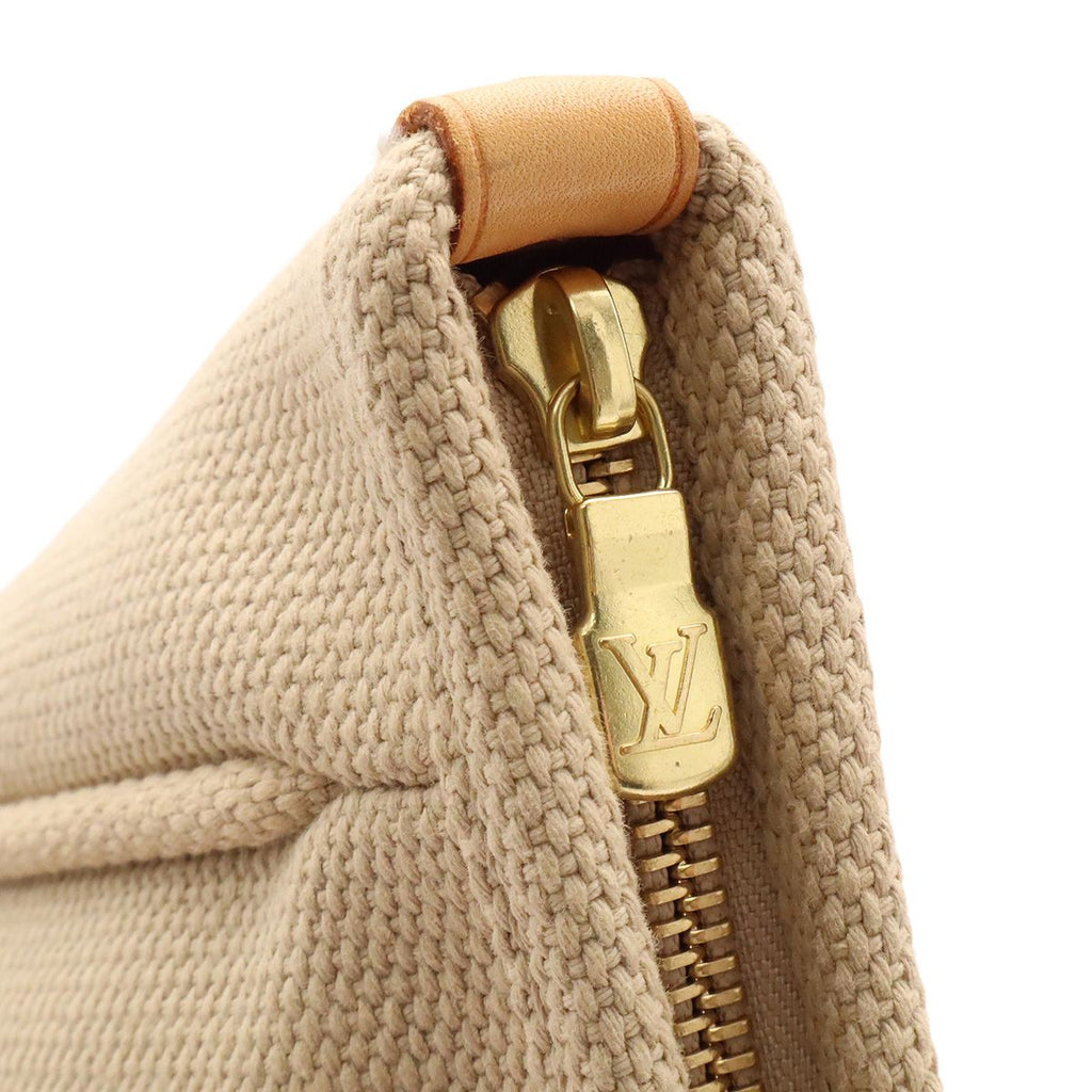 Louis Vuitton Antigua Cabas MM Tote Shoulder Bag Beige Red — view 5