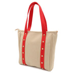 Louis Vuitton Antigua Cabas MM Tote Shoulder Bag Beige Red — view 2