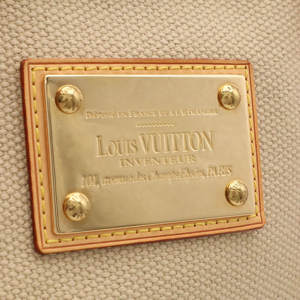 Louis Vuitton Antigua Cabas MM Tote Shoulder Bag Beige Red — view 7