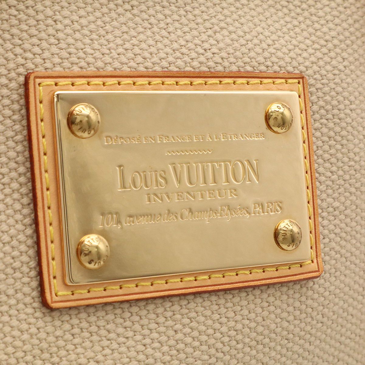 Louis Vuitton Antigua Cabas MM Tote Shoulder Bag Beige Red — view 7