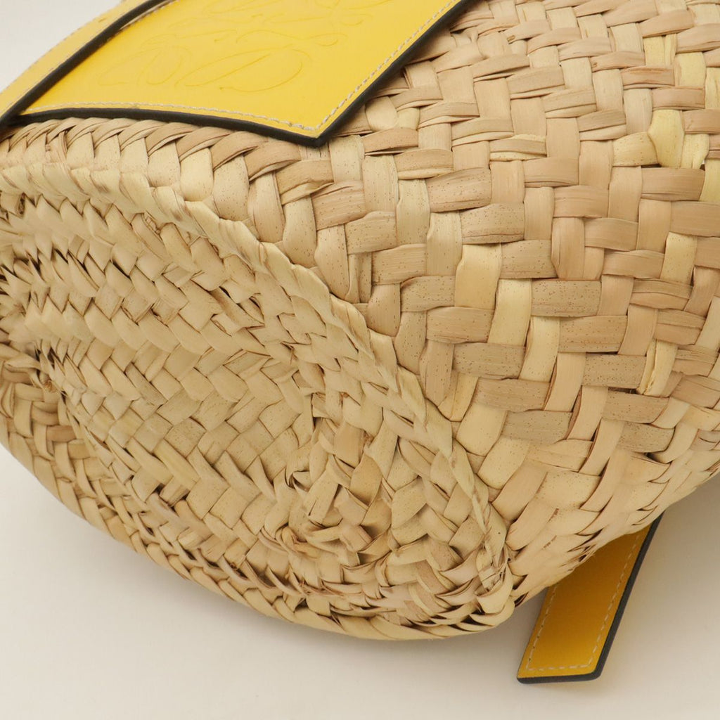 Loewe Basket Bag Small Handbag Palm Leaf Leather Natural Yellow — view 3