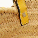 Loewe Basket Bag Small Handbag Palm Leaf Leather Natural Yellow — view 7