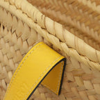 Loewe Basket Bag Small Handbag Palm Leaf Leather Natural Yellow — view 5