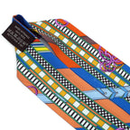 Hermes Brides Et Gray Bridle and Charm Multicolor Twilly Silk 100% Scarf — view 5