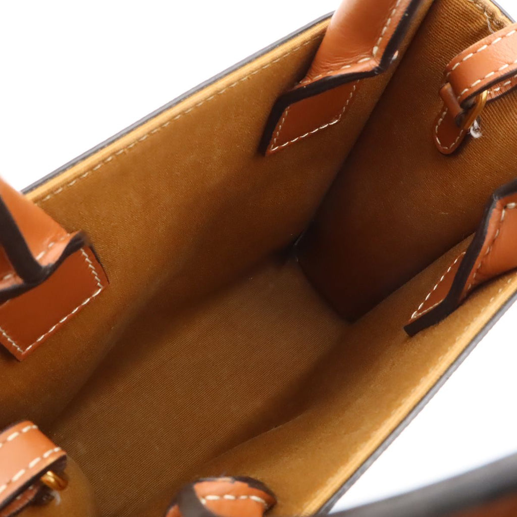 Celine Triomphe Mini Vertical Cabas Mini Bag 2-Way Crossbody Leather Tan — view 6