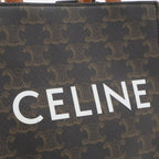 Celine Triomphe Mini Vertical Cabas Mini Bag 2-Way Crossbody Leather Tan — view 8