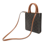 Celine Triomphe Mini Vertical Cabas Mini Bag 2-Way Crossbody Leather Tan — view 2