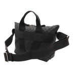 Bottega Veneta Intrecciato 2-Way Shoulder Bag Rubber Fabric Black — view 2