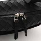 Bottega Veneta Intrecciato 2-Way Shoulder Bag Rubber Fabric Black — view 6