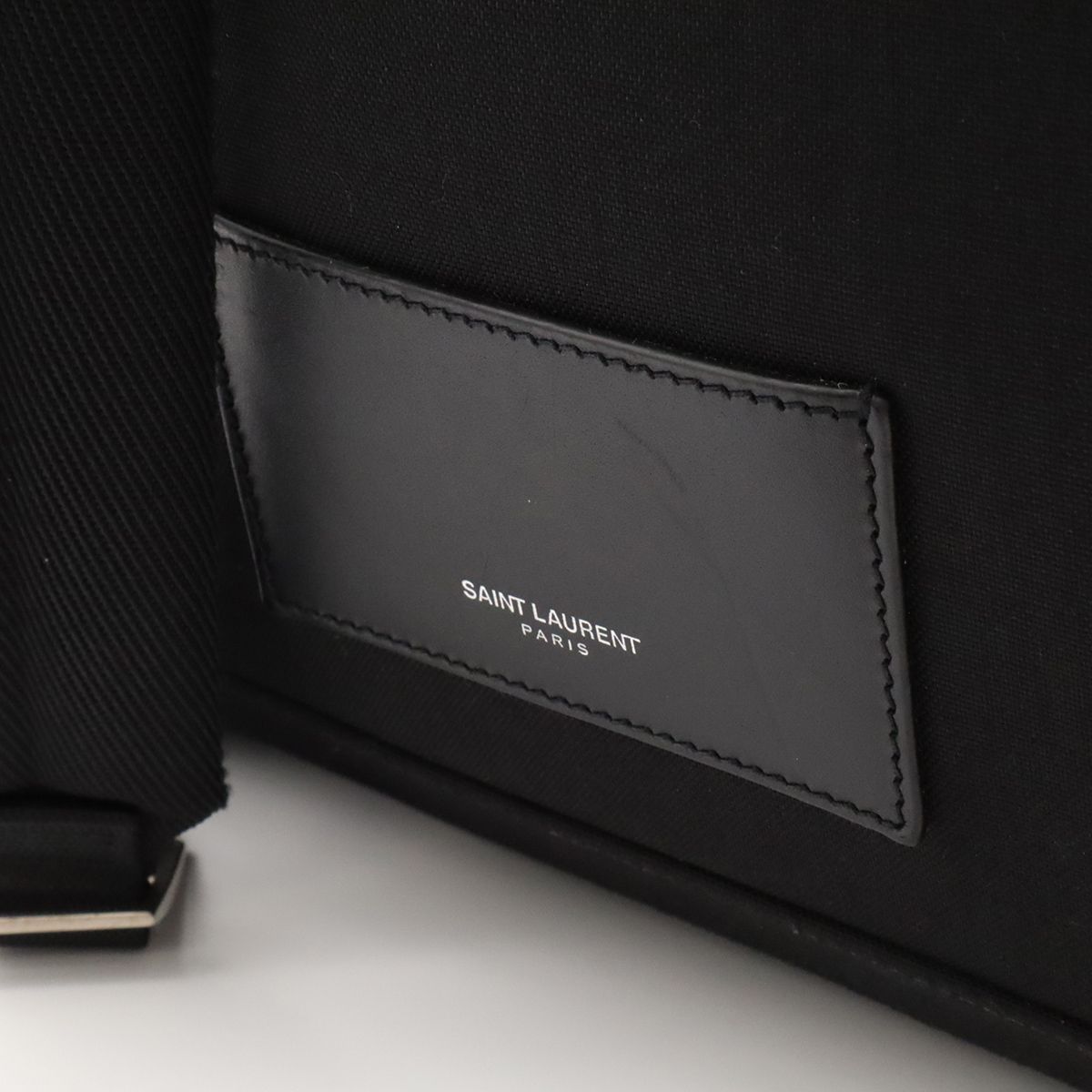 Saint Laurent Paris YSL City Backpack Nylon Canvas Black — view 7